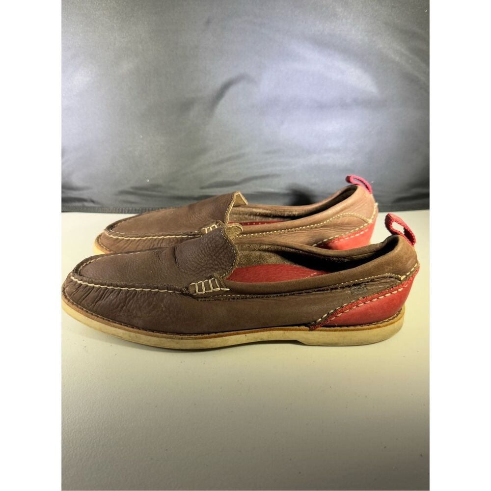 Sperry Leather Casual Loafers Mens 8.5M Brown Eclectic Grandpa Preppy Dad Coasta